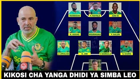 kilicho jili yanga leo|LITAKUFA JITU LEO Hiki Hapa Kikosi Cha YANGA Kinachoanza .